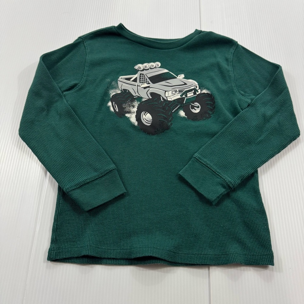 JK98. Garanimals Teal Monster Truck Long Sleeve Shirt (8)